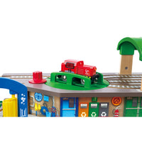 Hape Multi-Level Railway City Set