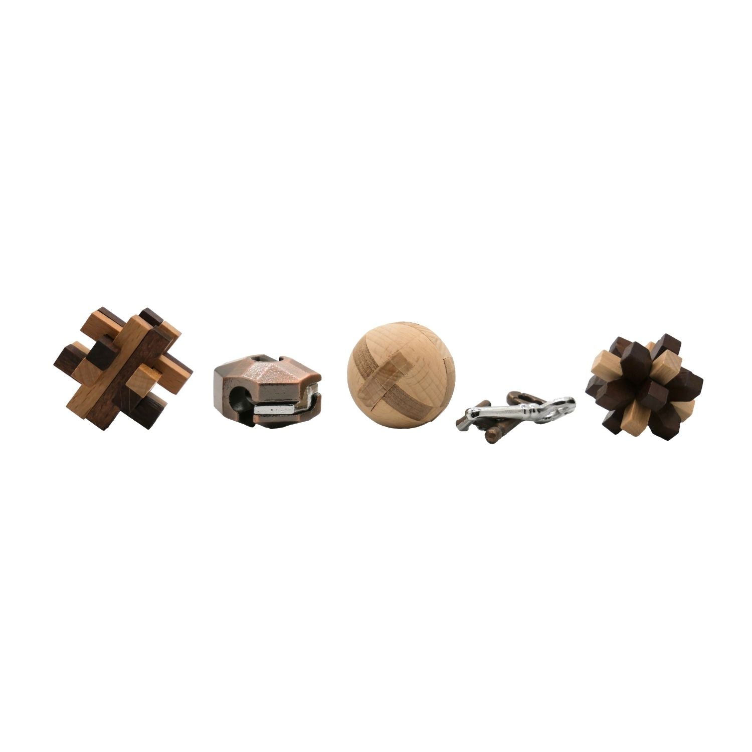 Project Genius Curated Collection 5-Pack Puzzle Set Mechanical Puzzles
