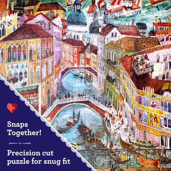 eeBoo 1000pc Puzzle: Artists In Venice