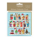 Tracks ACC022 Christmas Hamsters advent calendar card with 24 die-cut windows