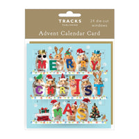 Tracks ACC022 Christmas Hamsters advent calendar card with 24 die-cut windows