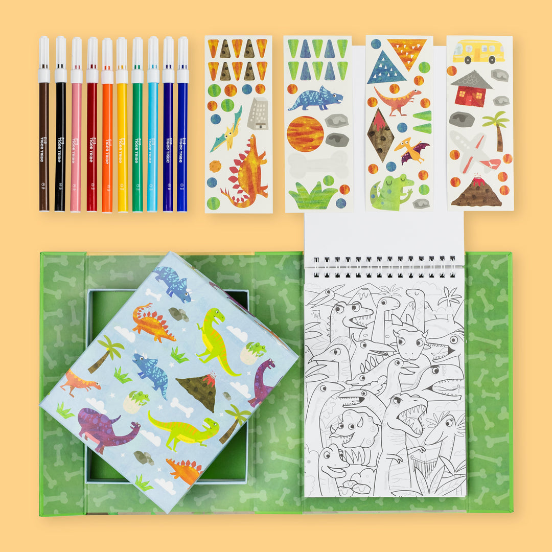 Tiger Tribe Colouring Set - Dinosaur