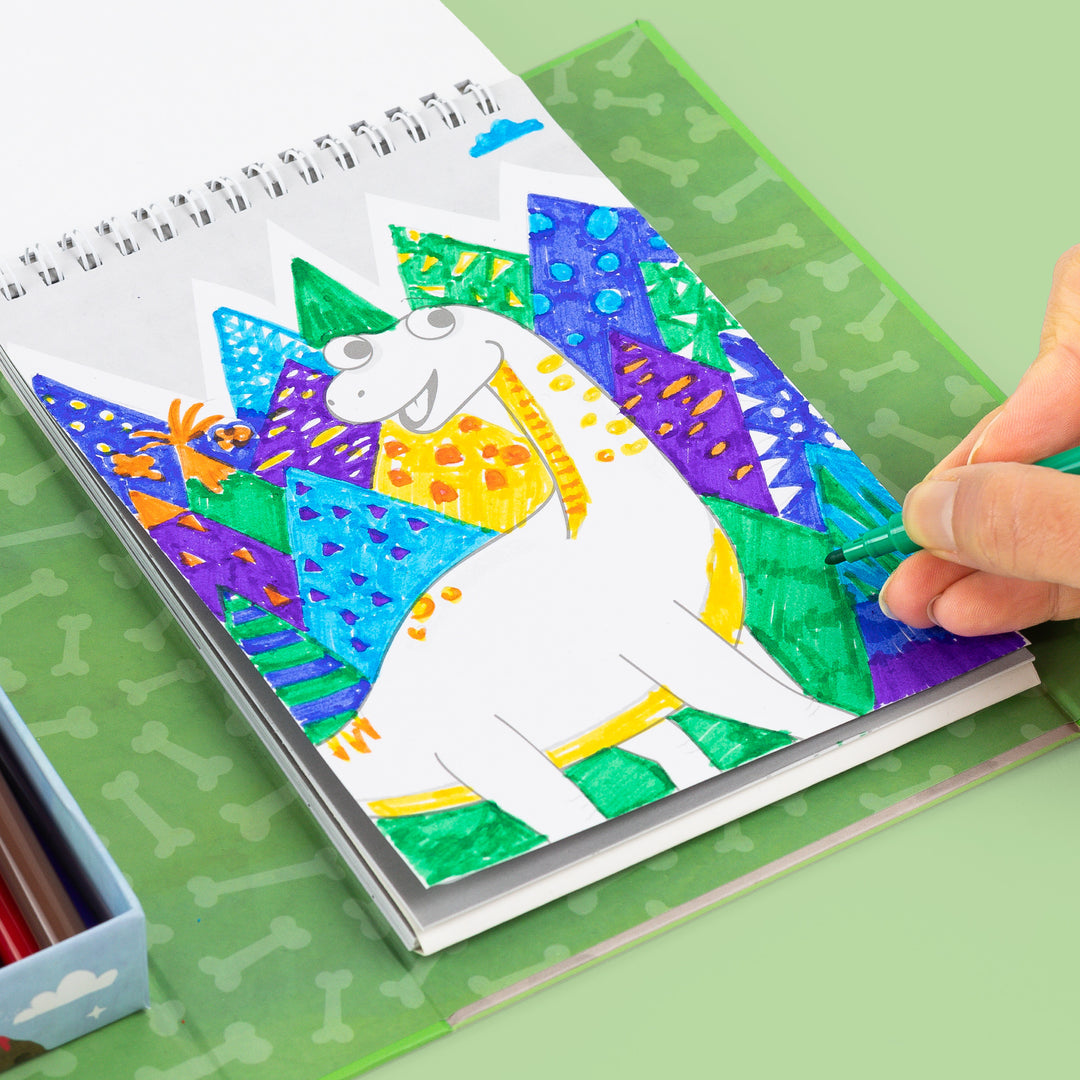 Tiger Tribe Colouring Set - Dinosaur