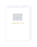 A little note to say envelope Greeting Cards