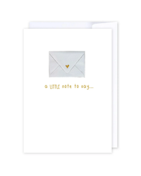 A little note to say envelope Greeting Cards