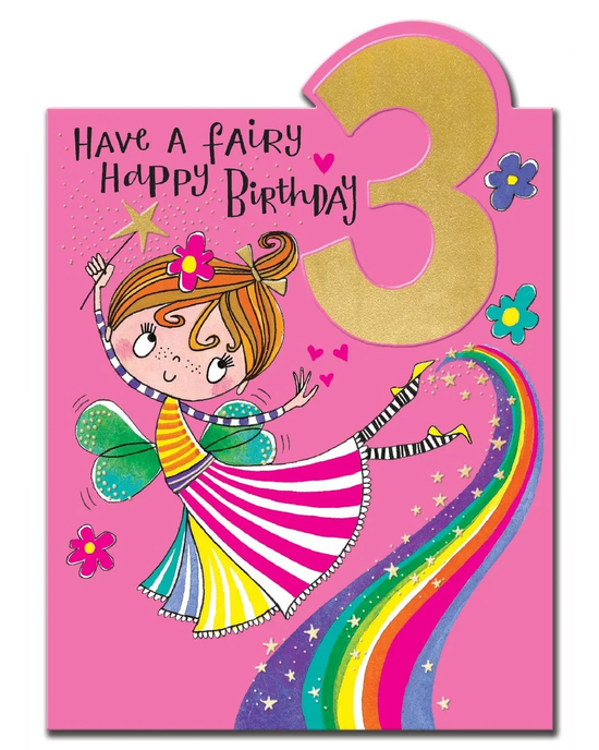 Age 3 Have A Fairy Happy Birthday - 3rd Birthday Card