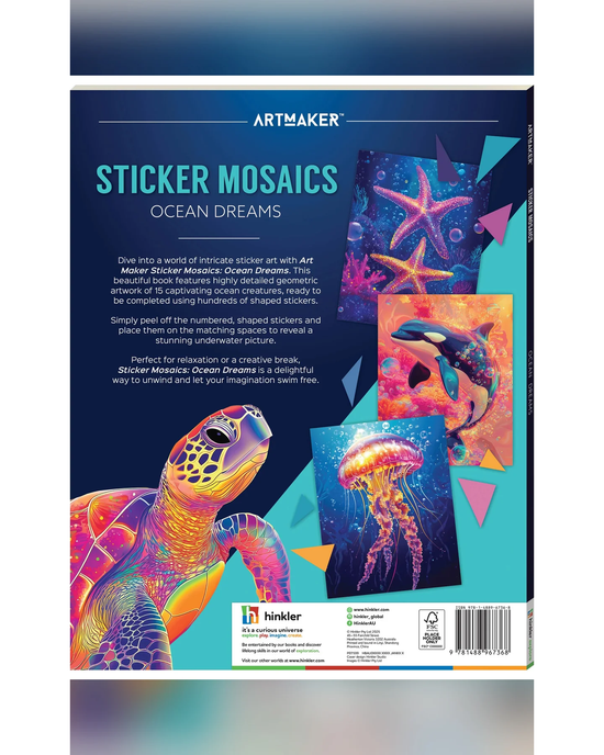Art Maker Ocean Dreams Sticker Mosaics Book