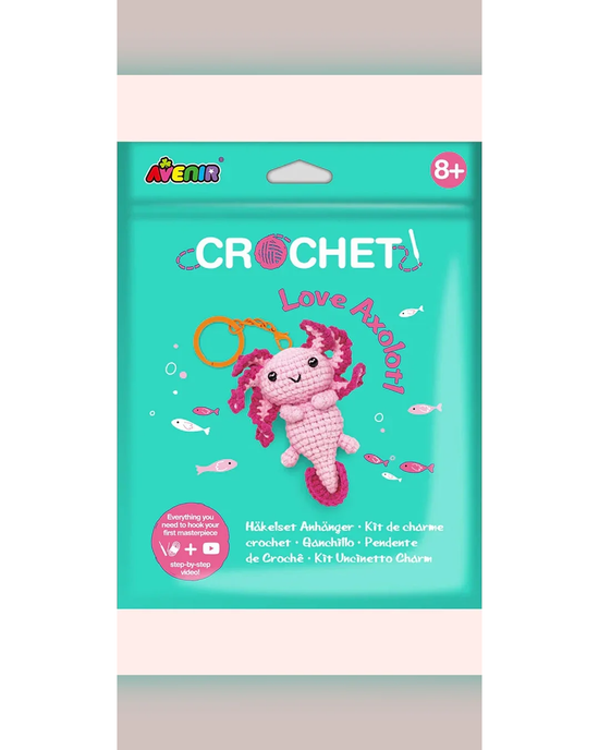 Avenir Crochet Keychain Love Axolotl Crochet Kit