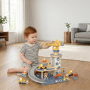 Child playing with Tooky Toy Port Crane construction site