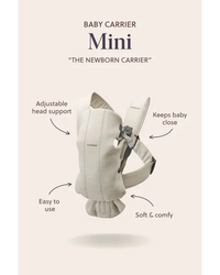 BabyBjorn Baby Carrier Mini Cotton- 0-12 Months Soft-Structured Carriers