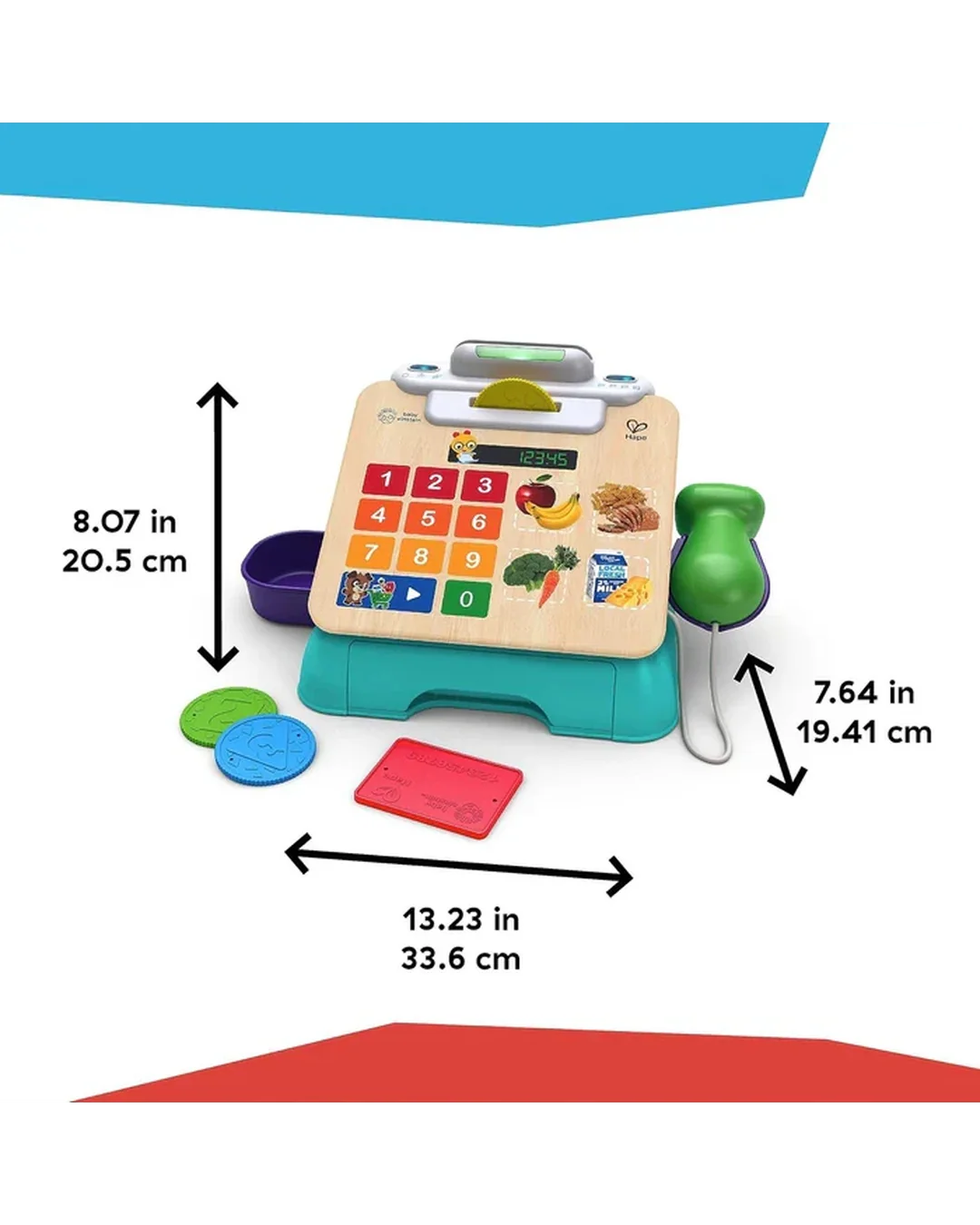 Baby Einstein Hape Magic Touch Cash Register Pretend Shopping & Grocery