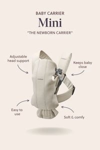 BabyBjorn Baby Carrier Mini Cotton- 0-12 Months Vintage Indigo