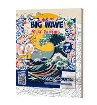 Splat Planet Great Wave Clay Painting Kit 40 x 30 cm