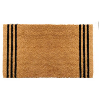 Black Stripes Coir Doormat