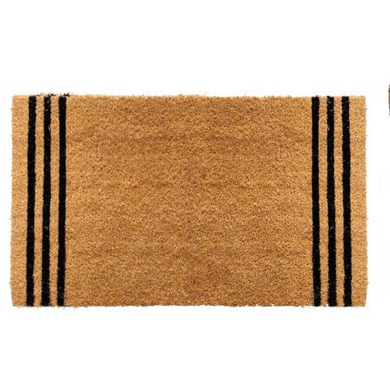 Black Stripes Coir Doormat