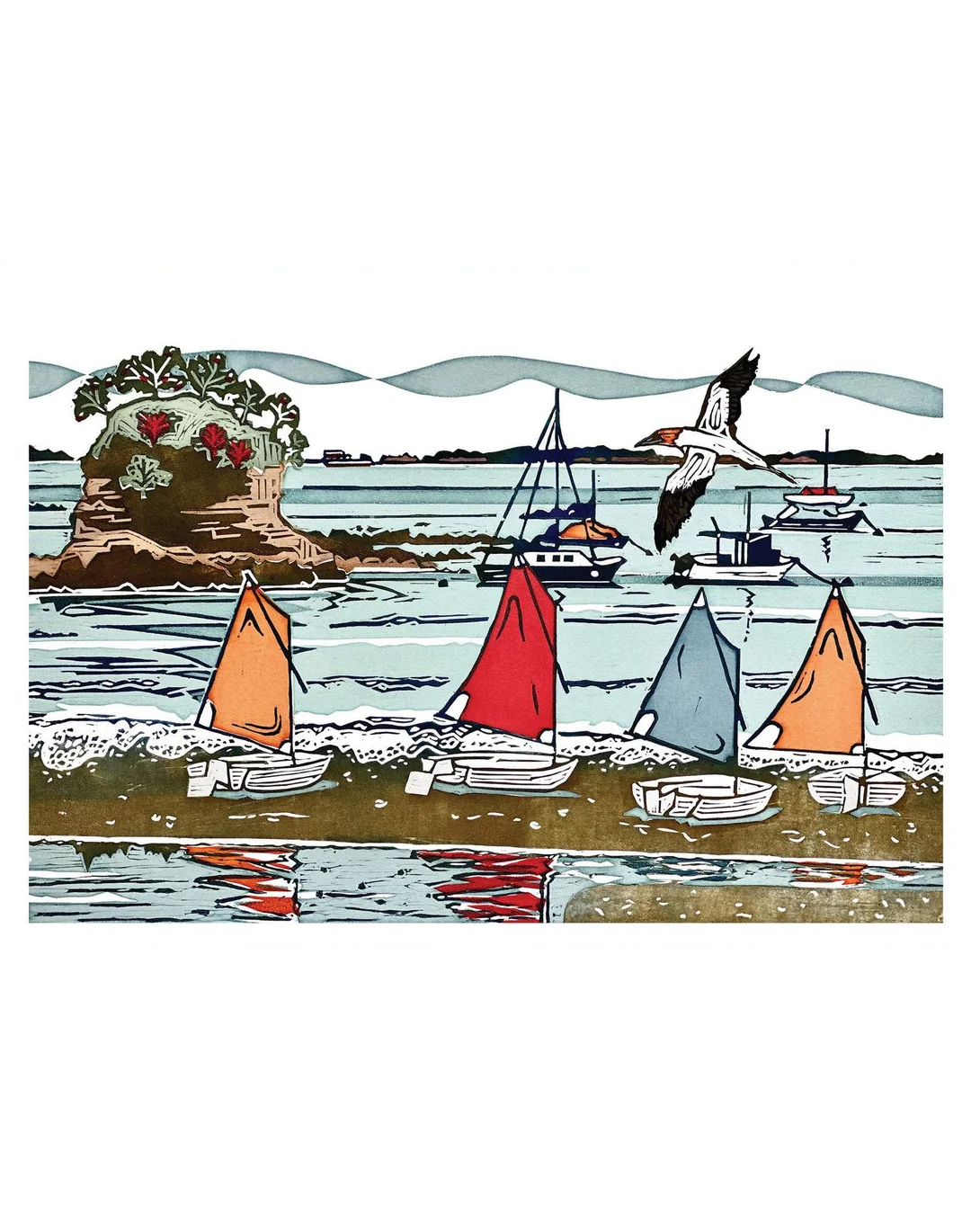 vivien-davimes-boats-and-birds-at-waiake-card