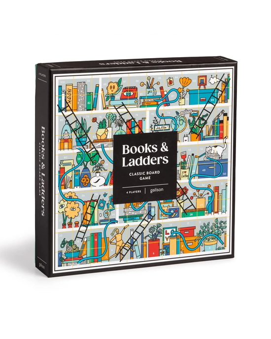 Galison Books and Ladders Classic Board Game