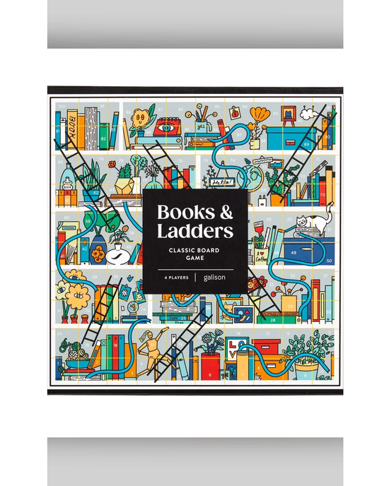 Galison Books and Ladders Classic Board Game