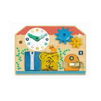 Hi Pando Busy Board with laces, switches, gears and fastenings