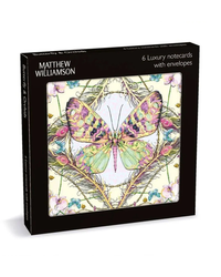 Butterfly & Orchids 6 Pkt - Sq Luxury Notecard Wallet Notecards