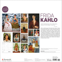Frida Kahlo 2027 calendar back cover with artwork previews