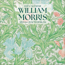 William Morris Arts and Crafts Designs 2027 calendar cover with a green botanical pattern