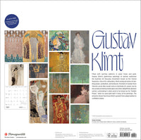 Gustav Klimt 2027 calendar back cover with artwork previews