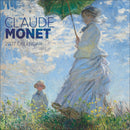 Claude Monet 2027 calendar cover with a parasol figure beneath a blue sky