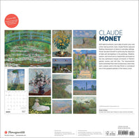 Claude Monet 2027 calendar back cover with artwork previews