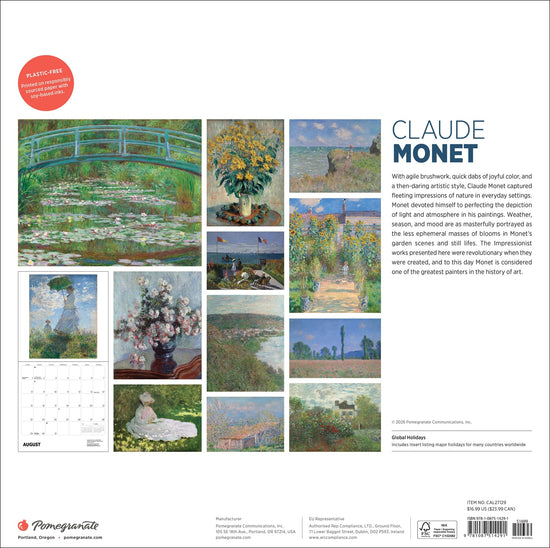 Claude Monet - 2027 Wall Calendar