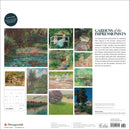 Gardens of the Impressionists 2027 calendar back cover with artwork previews