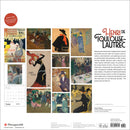 Henri de Toulouse-Lautrec 2027 calendar back cover with artwork previews