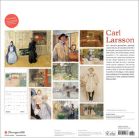 Carl Larsson 2027 calendar back cover with artwork previews