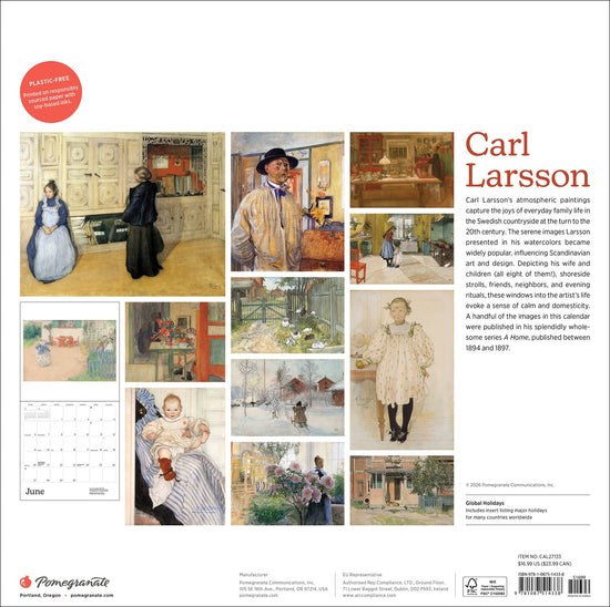 Carl Larsson - 2027 Wall Calendar