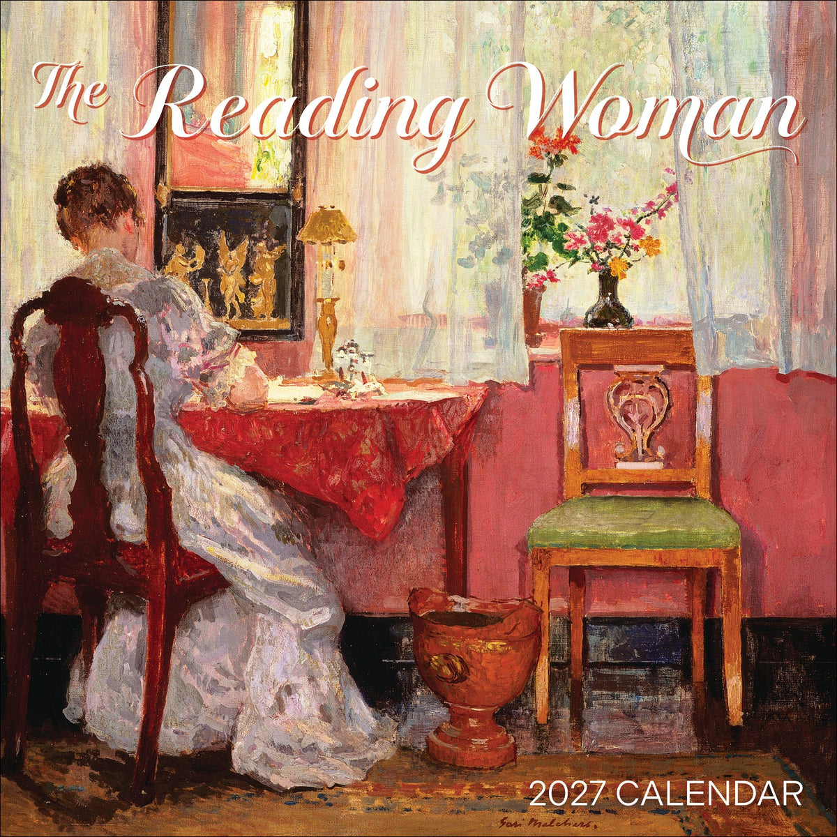 The Reading Woman 2027 calendar front cover with a woman reading