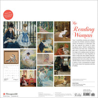 The Reading Woman 2027 calendar back cover with artwork previews
