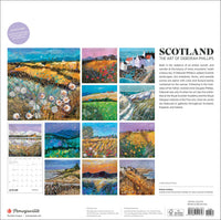 Scotland 2027 calendar back cover with artwork previews