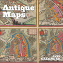 Antique Maps 2027 calendar cover with four historic city-map panels