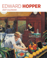 Edward Hopper 2027 mini wall calendar cover with a sunlit cafe interior