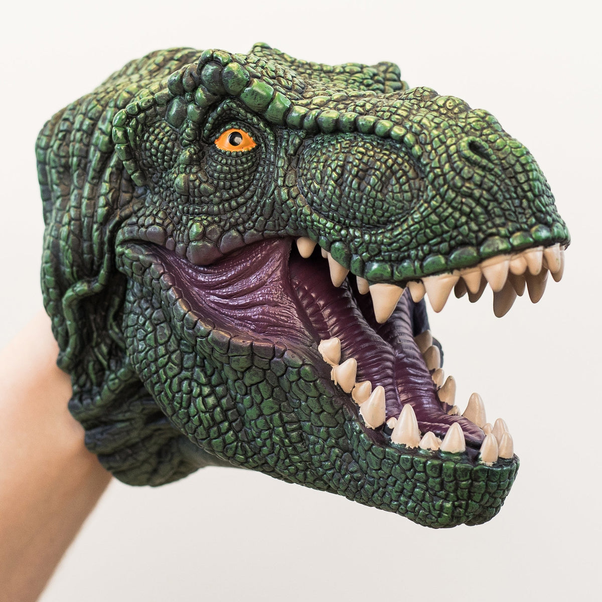 Wild Thingz T-Rex Green hand puppet with movable mouth