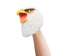 Wild Thingz White Eagle hand puppet with movable mouth