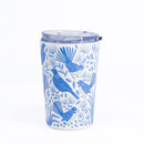 100% NZ Birdsong Blues Insulated Coffee Cup – Large 355 ml