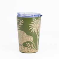 100% NZ Woodcut Kiwi Coffee Cup 355 ml