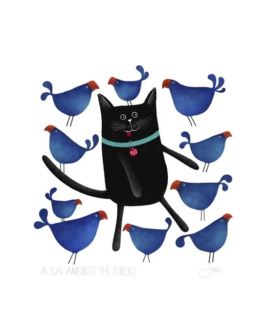 Cat Amongst the Pukeko