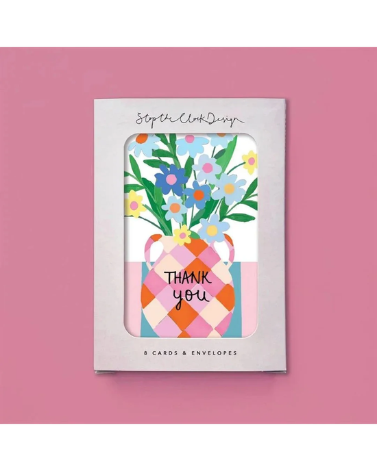 Check Vase Pkt Of 8 - Thank You Notecards