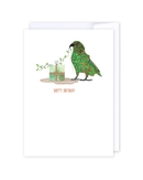 Cheeky birthday Kea Greeting Cards