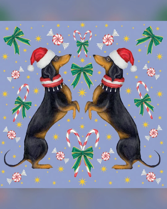 Christmas Sausages 5 Pkt - Christmas Card Pack