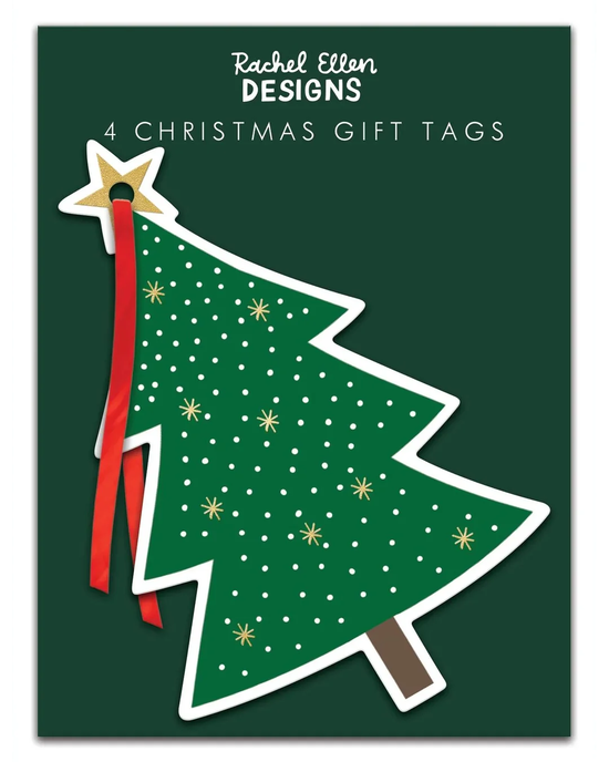 Christmas Tree 4 Pkt - Christmas Diecut Tag