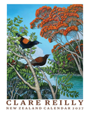 Clare Reilly 2027 calendar cover with native birds and an orange-flowering tree