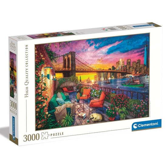 Clementoni Manhattan Balcony Sunset 3000-Piece Jigsaw Puzzle